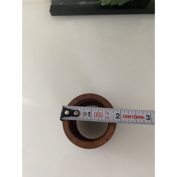 Vintage Elephant Retro Boho Hand Carved Wood Napkin Rings Holders India Set Of 8 - Picture 7 of 16